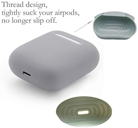 USSJ תואם לעורות כיסוי לכיסוי של AirPods, מקרה 2x עבור AirPods Case 1 & 2 אטום הלם מגן [LED קדמי גלוי] [תמיכה
